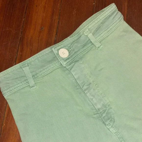 Zara Green Wide Leg High-Waist Jeans Size 2 Statement Denim - Picture 2 of 5